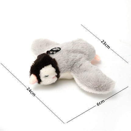 Cat Toys - Cat Toys with Catnip - Flappy Bird Cat Toy for Indoor Cats - Rechargeable - Electric Cat Toys - With Sound - Plush Sports Toy for Kittens - Gray Penguin.