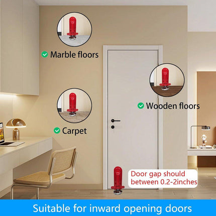 Door security - portable door locks for theft protection while traveling, security for hotel rooms and apartments - drill-free garage door for women and children - peaceful sleep.