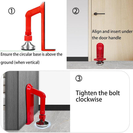 Door security - portable door locks for theft protection while traveling, security for hotel rooms and apartments - drill-free garage door for women and children - peaceful sleep.