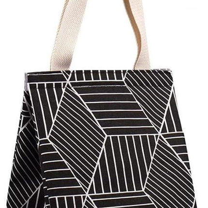 Lunch bag - Insulated bags - Insulated lunch bag for women - Sturdy, foldable and portable lunch bag with wide opening - With interior pockets - Insulated and leakproof cooler - For picnics and beaches for adults (Black Diamond).
