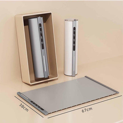 250W roll-up electric hot plate with 8 temperature settings and a 6-hour timer, for buffets, made of waterproof silicone, beige.