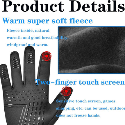 Gloves - Winter Gloves - Sports Gloves - Waterproof Gloves - Cycling Gloves - Touchscreen Gloves - Warm - Windproof - Waterproof and Non-Slip - Suitable for Men and Women - Outdoor Walking - Camping - Running - Cycling.