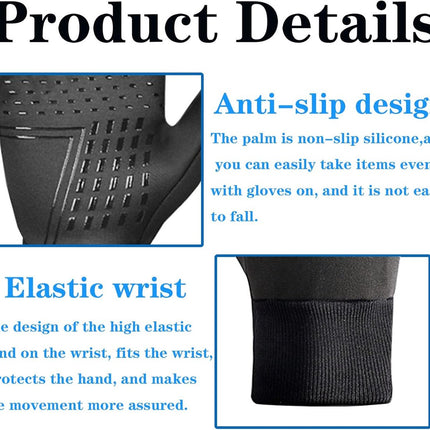 Gloves - Winter Gloves - Sports Gloves - Waterproof Gloves - Cycling Gloves - Touchscreen Gloves - Warm - Windproof - Waterproof and Non-Slip - Suitable for Men and Women - Outdoor Walking - Camping - Running - Cycling.