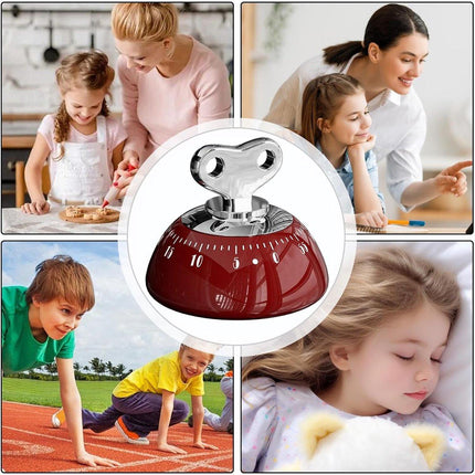Educational Clock - High-Quality Educational Clock for Children - Kids Timer - Countdown Timer - Leather Time-Reading Clock - Educational Clock - Homework Helper - Educational Toys - Home Education - Red.