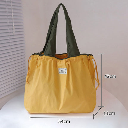 tote bag, shopping bag, foldable shopping bag, set of 2 shopping bags, washable drawstring shopping bag, foldable shopping bag, large tote bag, reusable nylon, foldable shopping bag, camping bag.