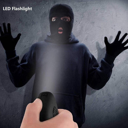 Rechargeable personal alarm – Self-defense products – Self-defense alarm – Keychain – Personal alarm – Alarm keychain – Rechargeable LED flashlight.