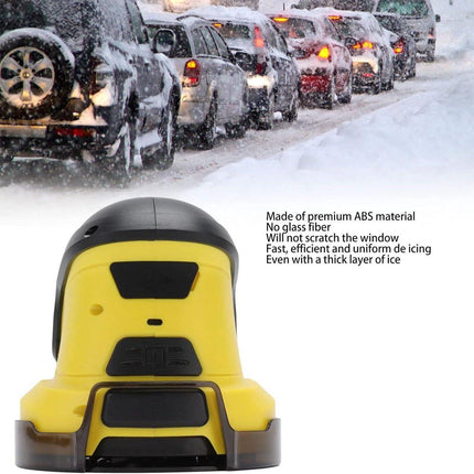 Snow scraper with rotating disc - de-icing and thawing - car - winter - window - snow shovel - windshield - electric.