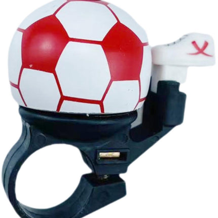 Bicycle bell - Red football bicycle bell - Football bicycle bell - Bicycle horn - Children's bicycle bell - Bicycle horn - Red.