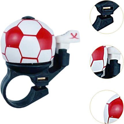 Bicycle bell - Red football bicycle bell - Football bicycle bell - Bicycle horn - Children's bicycle bell - Bicycle horn - Red.