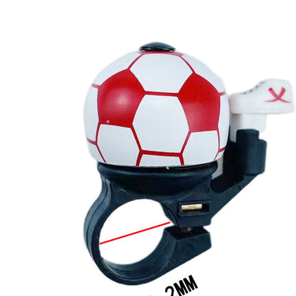 Bicycle bell - Red football bicycle bell - Football bicycle bell - Bicycle horn - Children's bicycle bell - Bicycle horn - Red.