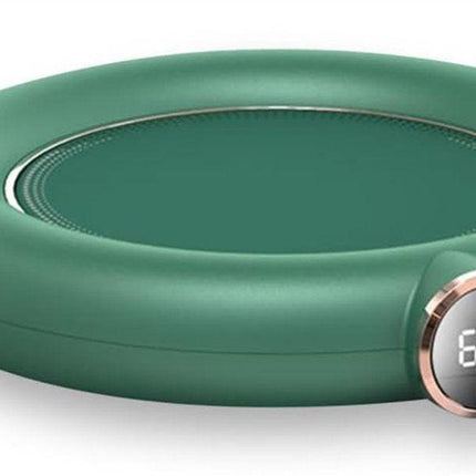 Mug or cup warmer - Heating plate - Coffee cup warmer - Tea cup warmer - Thermal heating plate - Heated coaster - USB coffee warmer for home, office, or desk use - Green.