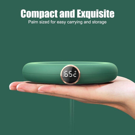 Mug or cup warmer - Heating plate - Coffee cup warmer - Tea cup warmer - Thermal heating plate - Heated coaster - USB coffee warmer for home, office, or desk use - Green.