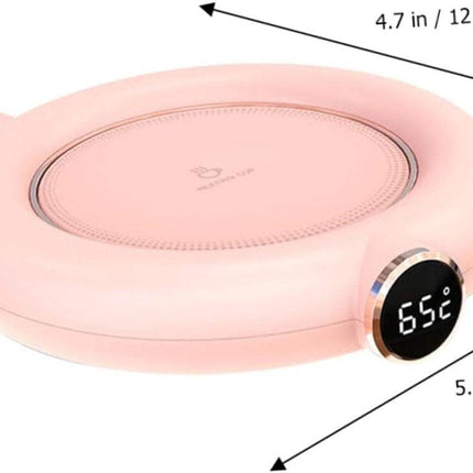 Mug or cup warmer - Heating plate - Coffee cup warmer - Tea cup warmer - Thermal heating plate - Heated coaster - USB coffee warmer for home, office, or desk use - Pink.