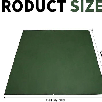 Waterproof camping tarp 2x1.5m - With rings - Heavy-duty groundsheet for tents, outdoor  - ets and hammocks.