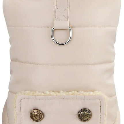 Dog Coat - Extreme Cold Weather Coat - Winter Dog Coat - Warm Dog Coat - Windproof Dog Coat - Velvet Dog Coat - Thick Winter Clothing - Fur Collar - Perfect for Dogs - Size XXL - Khaki.