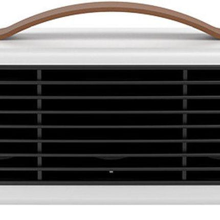 Auxiliary heater, small solar electric heater for home, office or workspace use (White).