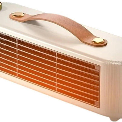 Auxiliary heater, small solar electric heater for home, office or workspace use (White).