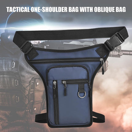 Waterproof Outdoor Waist and Leg Bag with Adjustable Straps for Men and Women - Blauw.