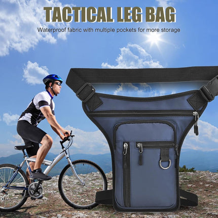 Waterproof Outdoor Waist and Leg Bag with Adjustable Straps for Men and Women - Blauw.