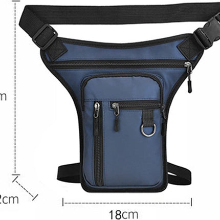 Waterproof Outdoor Waist and Leg Bag with Adjustable Straps for Men and Women - Blauw.