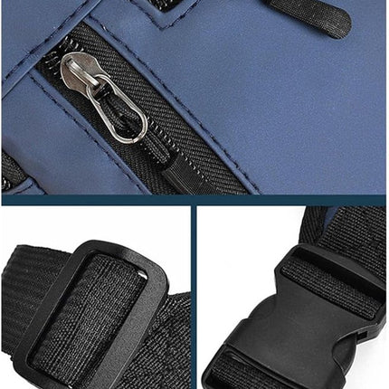 Waterproof Outdoor Waist and Leg Bag with Adjustable Straps for Men and Women - Blauw.