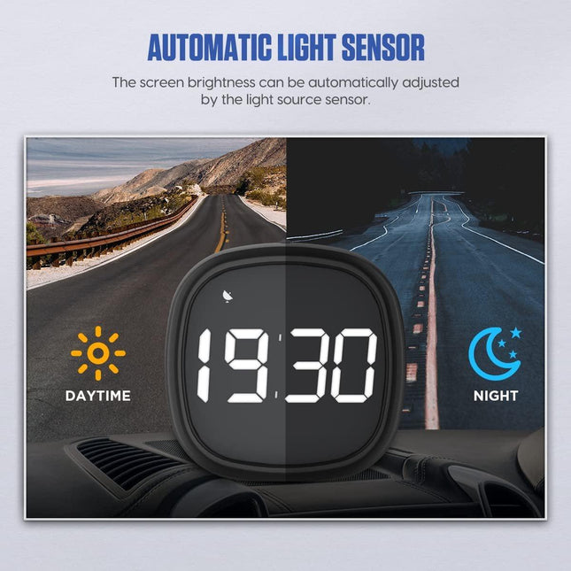Speedometer - Digital GPS Speedometer - Head-up Display - KMH/MPH - With driver fatigue alert and speed warning - For all vehicles.