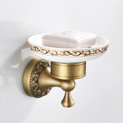 Soap dish - Soap holder - Antique soap dish - Brass ceramic - Wall mounted - Hanging soap dish for shower - Shower/bathroom holder.