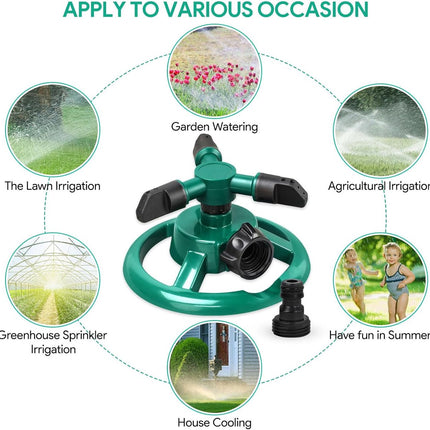 Oscillating Sprinkler - Circular Garden Sprinkler - Rotary Lawn Sprinkler - Sprinkler - Water Sprinkler - Irrigation System - Vegetable Garden.