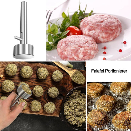 Allecto Plus - 4cm Falafel Scoop - Meatball Maker - Stainless Steel - Kitchen and Restaurant - Non-stick Coating.