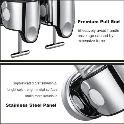 Soap dispenser - silver - 2 reservoirs - 2 x 500ml - wall-mounted - soap pump - soap holder - bathroom and sink - shampoo dispenser.