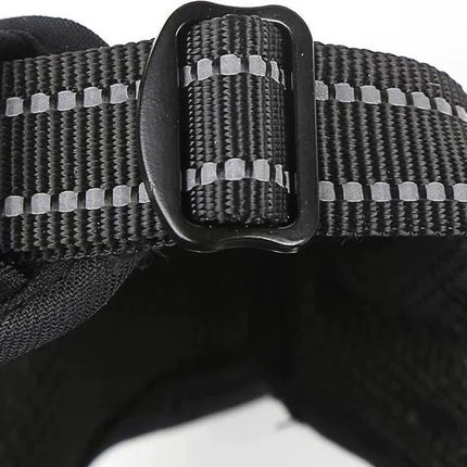 Nixnix - Dog Harness - Size L - Anti-Trek Harness - Dog Harness - Y-Shaped Dog Harness - Reflective - Black.