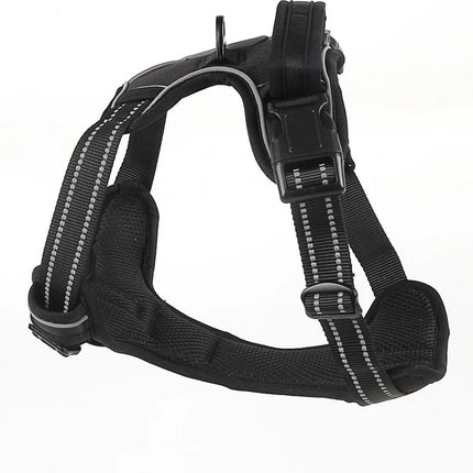 Nixnix - Dog Harness - Size L - Anti-Trek Harness - Dog Harness - Y-Shaped Dog Harness - Reflective - Black.