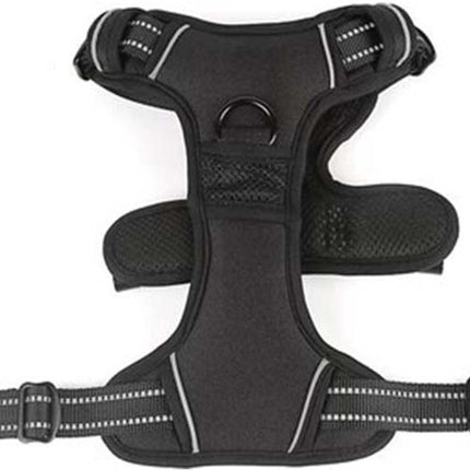 Nixnix - Dog Harness - Size L - Anti-Trek Harness - Dog Harness - Y-Shaped Dog Harness - Reflective - Black.