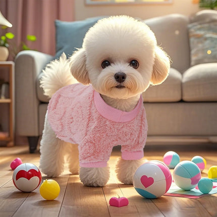 Dog Coat - Dog Sweater - Heart Dog Sweater - Puppy Dog Coat - Christmas Dog Sweater - Perfect for Small and Medium Dogs - Christmas Decorations - Christmas - XL.