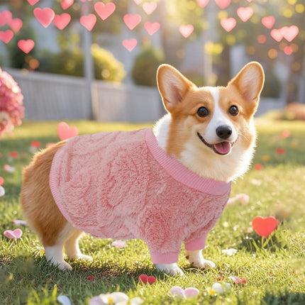 Dog Coat - Dog Sweater - Heart Dog Sweater - Puppy Dog Coat - Christmas Dog Sweater - Perfect for Small and Medium Dogs - Christmas Decorations - Christmas - XL.