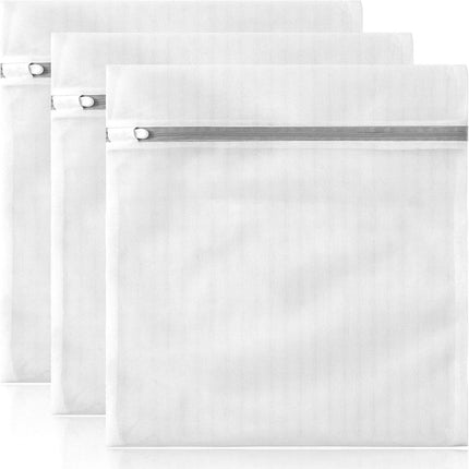 Set of 3 Mesh Laundry Bags - Large Bags - Delicate Clothes - Perfect for Washing Machines - Jackets - Jeans - 60 x 60 cm - Household Accessory.
