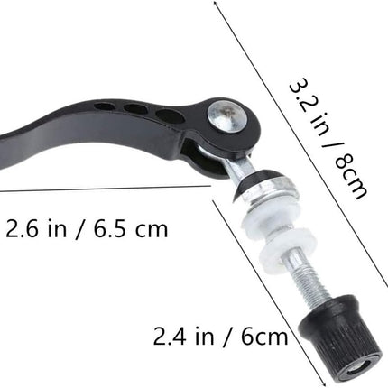 Quick-release seatpost clamp for mountain bikes, 2 pieces, aluminum, for Quick threaded seatposts, Quick-release fasteners, black.