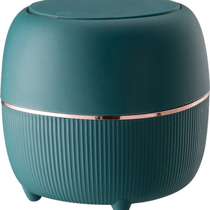 Klein Prullenbak - Designer Trash Can with Lid - Mini Prullenbak - Small trash can ideal for the countertop, desk, bathroom or table - Tabletop Trash Can - Green.
