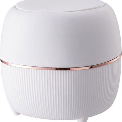 Klein Prullenbak - Designer Trash Can with Lid - Mini Prullenbak - Small trash can ideal for the countertop, desk, bathroom or table - Tabletop Trash Can - Wit.