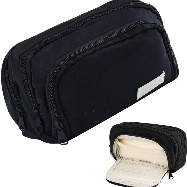 Pencil Case - Pencil Case - Adults - Boys and Girls - School Pencil Case - Black.