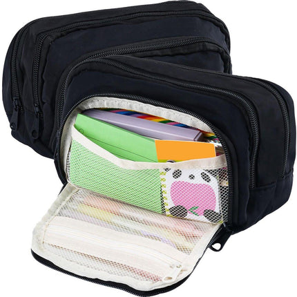 Pencil Case - Pencil Case - Adults - Boys and Girls - School Pencil Case - Black.