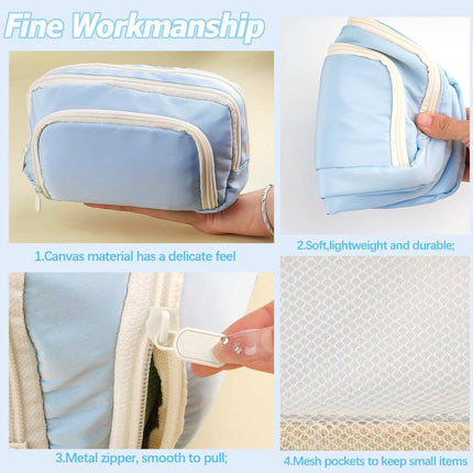 Pencil Case - Pencil Case - Adults - Boys and Girls - School Pencil Case - Blue.