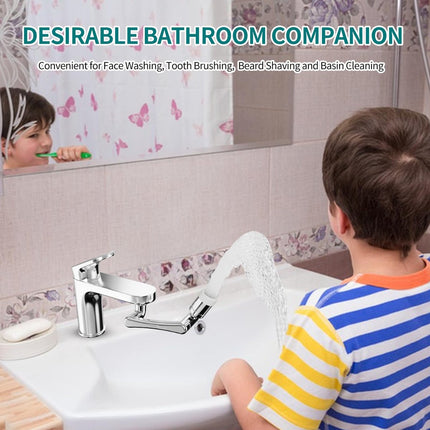 1440° Rotating Faucet - Faucet - Faucet Fitting - Faucet Head - Stainless Steel - Aerator - Rotating - Extension - Water Saving - Kitchen Faucet - Bathroom Faucet - Swivel - Dishwashing - Goud.