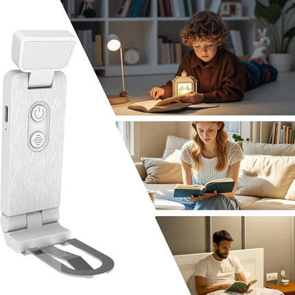 Reading Lamp - Book Lamp with Clip - 6 Lighting Levels - Bedtime Use - Adjustable Intensity - Reading Lamps - USB-C Rechargeable - With.