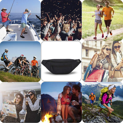 Fanny pack - Sports fanny pack - Running belt - Large fanny pack - Men's and women's - Fanny pack - Pouch - LIGHTWEIGHT RUNNING - For travel/on the go - Dark gray.
