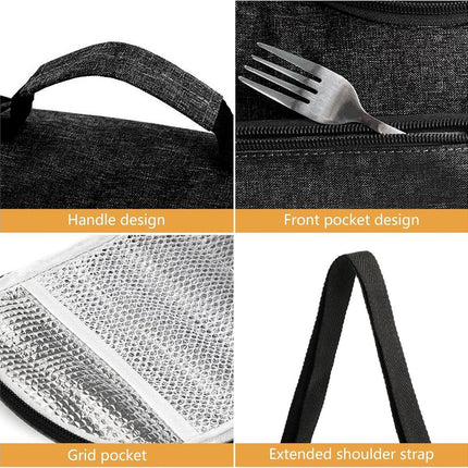 Picnic bag - Lunch bag - Lunch bag for adults - Insulated lunch bag for men - Reusable cooler - Waterproof and easy to clean - For work, travel, picnics, outdoor activities, school, and the office.