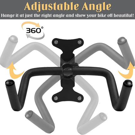 Bike rack - Wall-mounted bike rack - Stainless steel, can support 30 kg - Adjustable handlebar angle - Retractable wall-mounted bike rack - Suitable for indoor garages.