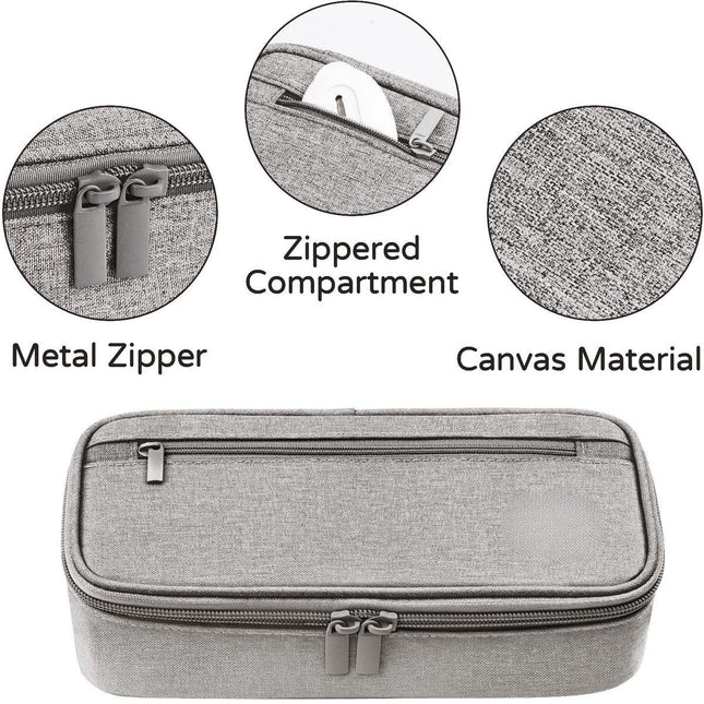 Large capacity pencil case, storage case, high-value, large capacity pencil case, stationery storage, makeup bag, office supplies, gray.