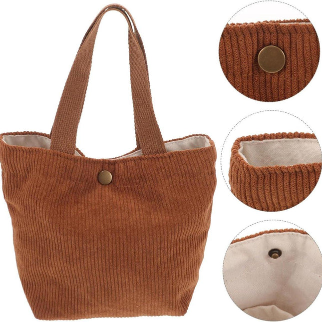 Lunch bag - Insulated bags - Tote bag - Shopping bag - Storage bag - Simple lunch bag - Outdoor lunch bag - Bento tote bag - Mini Bento bag - Lunch bag - Storage bag - Corduroy.