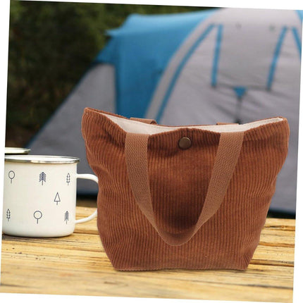Lunch bag - Insulated bags - Tote bag - Shopping bag - Storage bag - Simple lunch bag - Outdoor lunch bag - Bento tote bag - Mini Bento bag - Lunch bag - Storage bag - Corduroy.